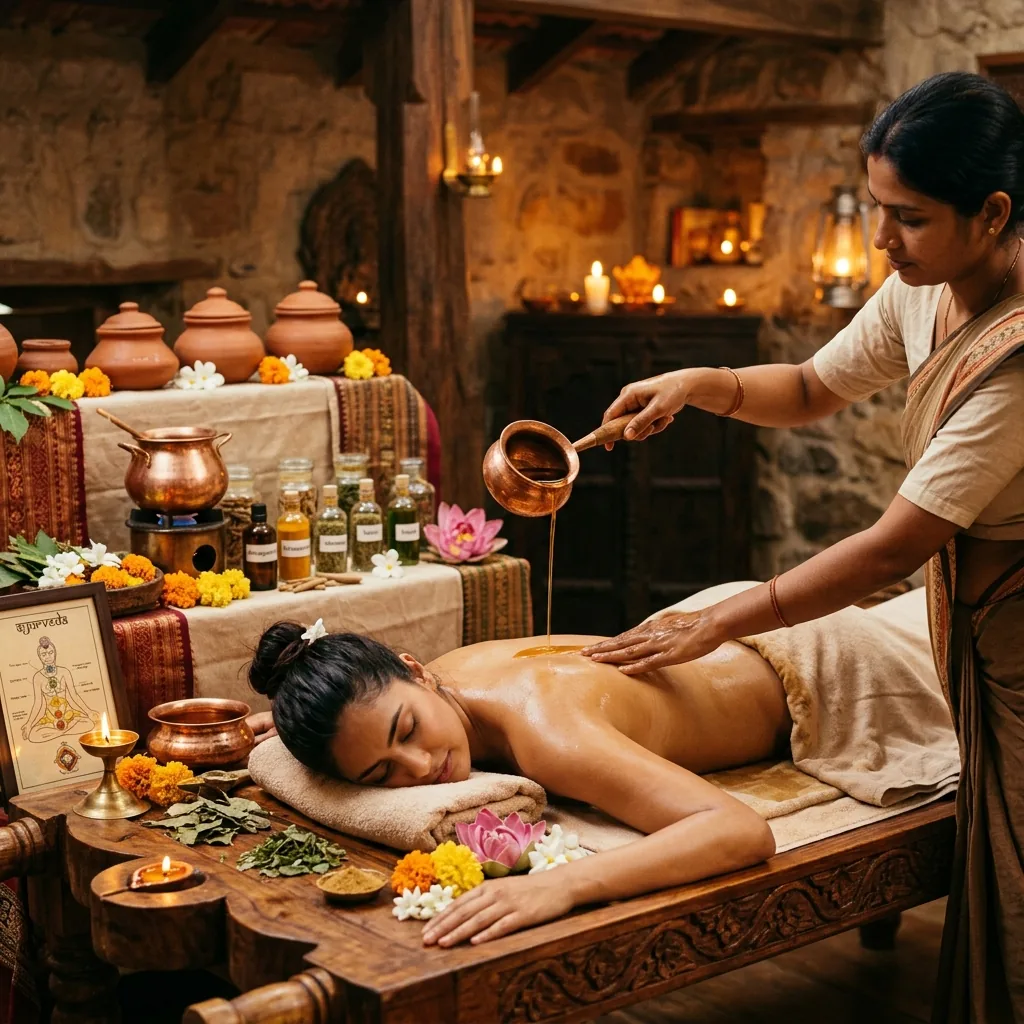 Ayurvedic Treatment Room at Lotus Luxe Spa Mahipalpur