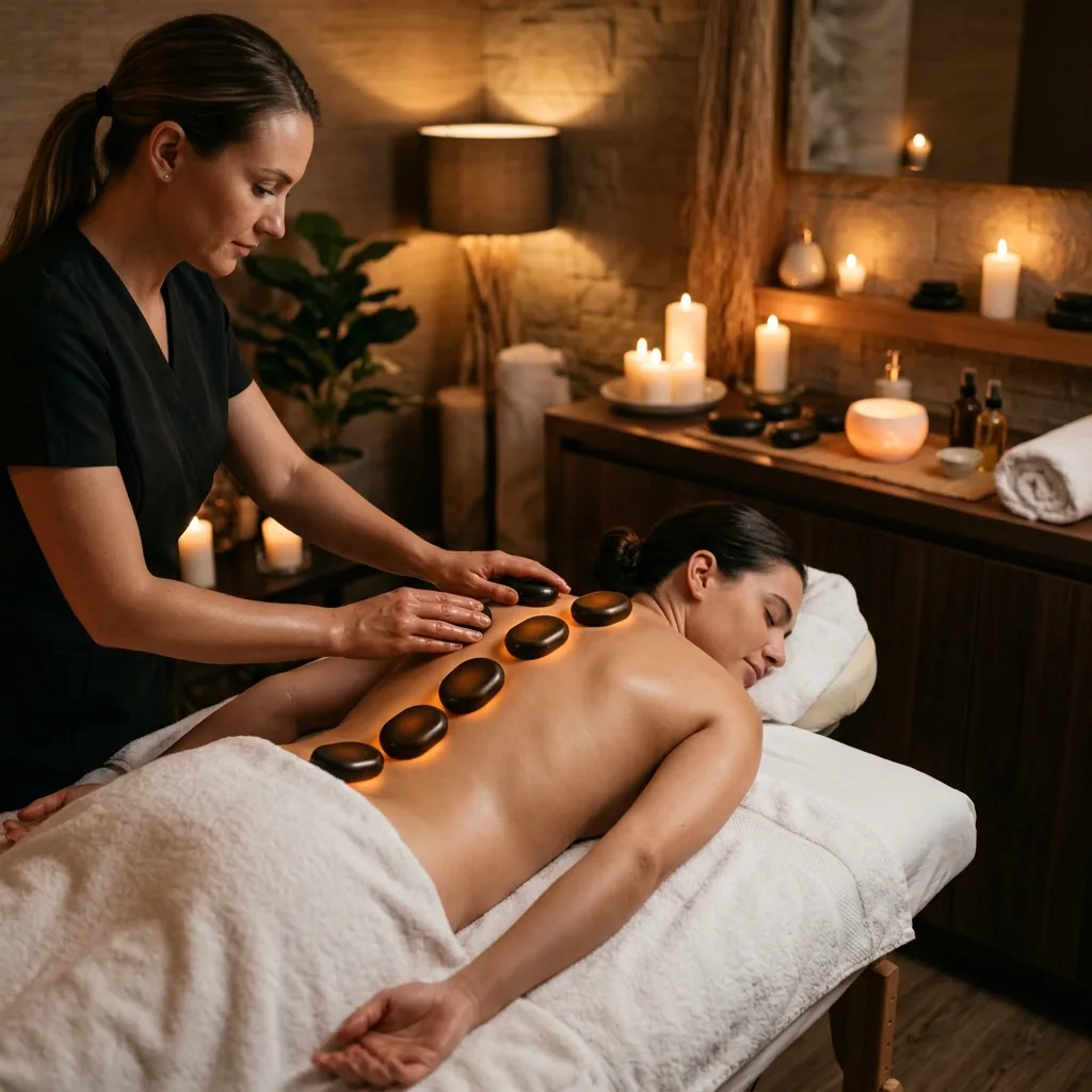 Hot Stone Therapy Room at Lotus Luxe Spa Mahipalpur