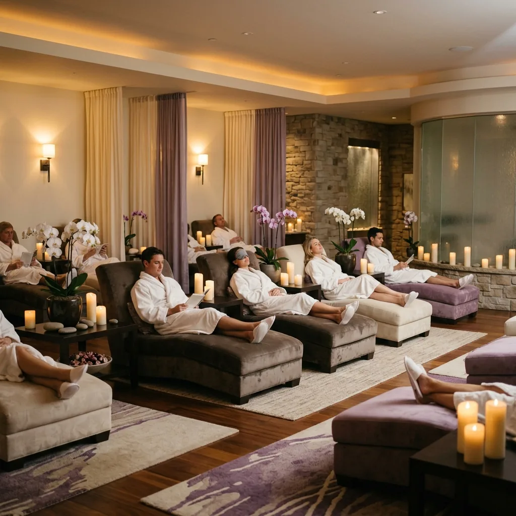 Relaxation Lounge at Lotus Luxe Spa Mahipalpur