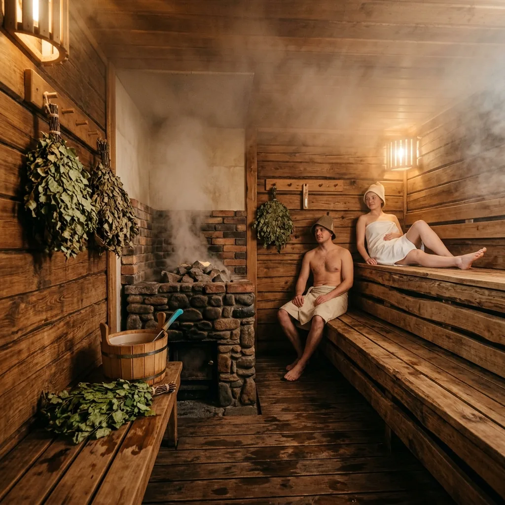 Banya Steam Interior at Lotus Luxe Spa Mahipalpur